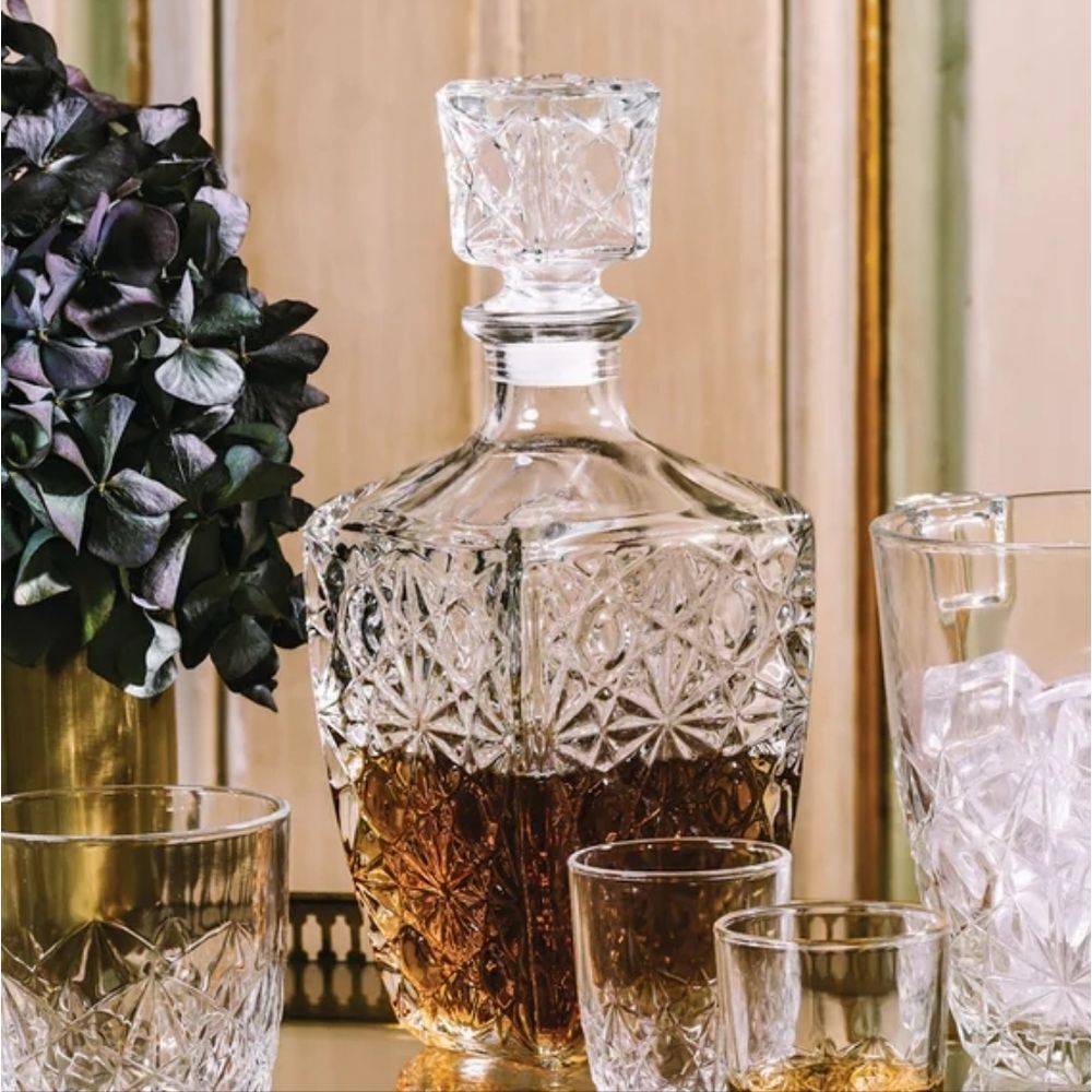 Godinger Carob Crystal Whiskey Decanter
